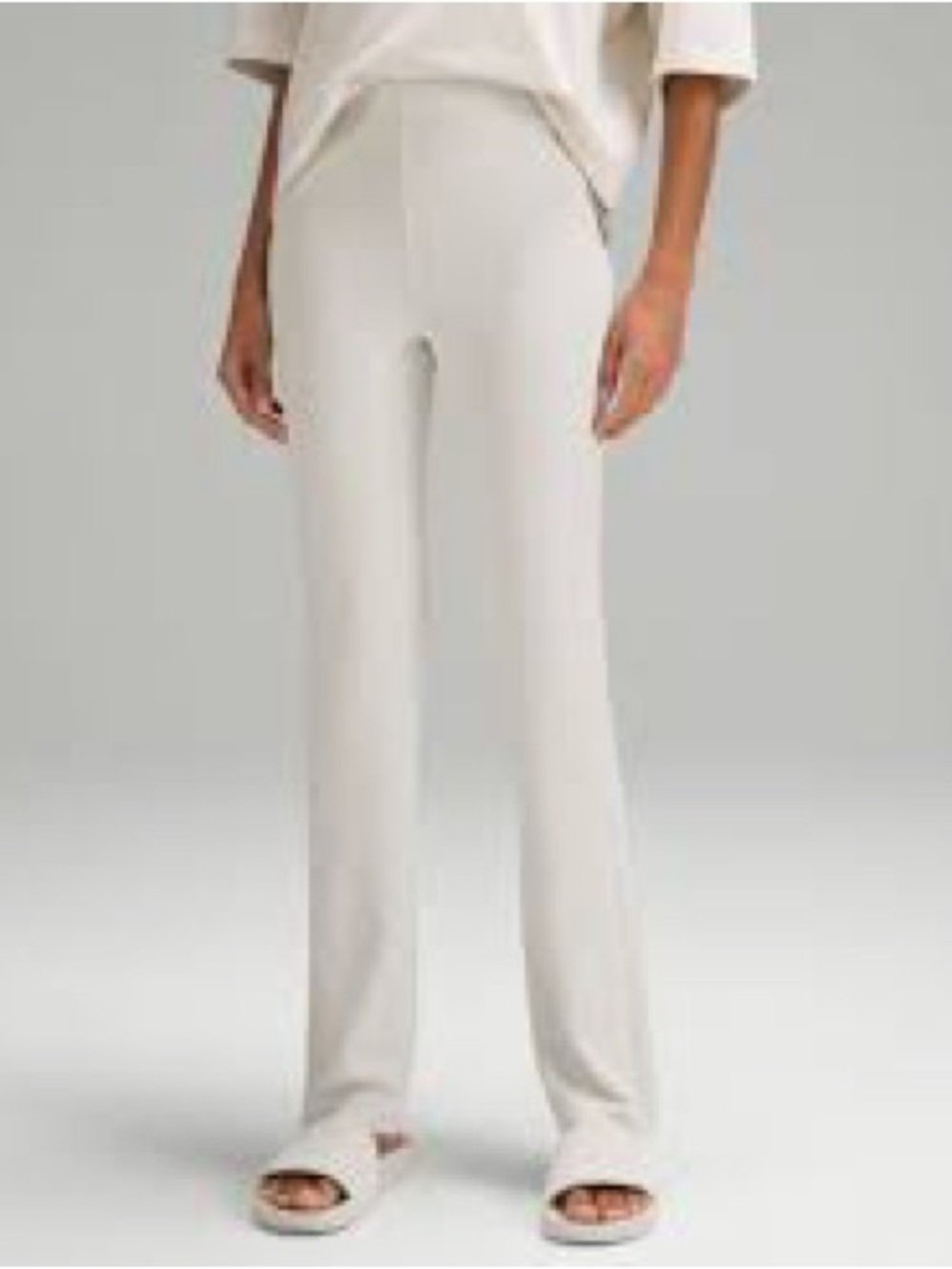 Lululemon Scuba Waffle Knit Textured Wide Leg Lounge Pants Size 10